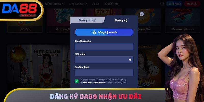 Đăng ký DA88 nhận ưu đãi